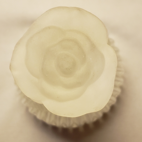 Vtg 70s Goebel Crystal Frosted Rose Birthday Bell - Picture 7 of 10